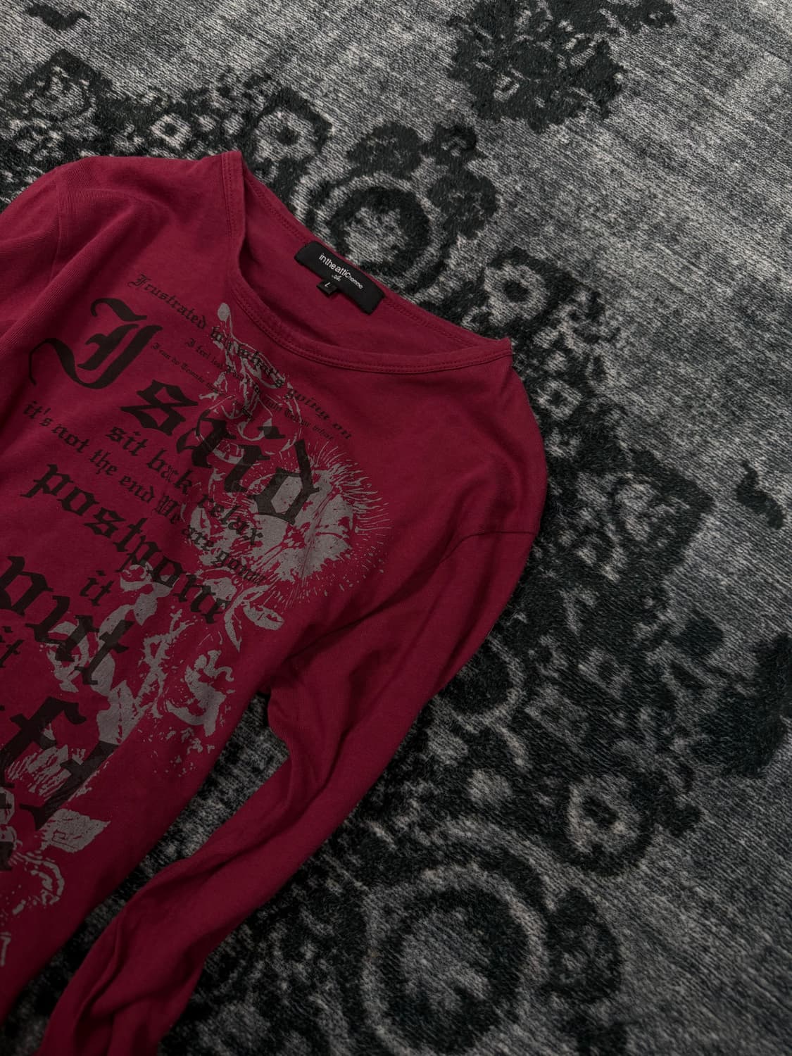 In the attic floral lettering half t shi 상품이미지3