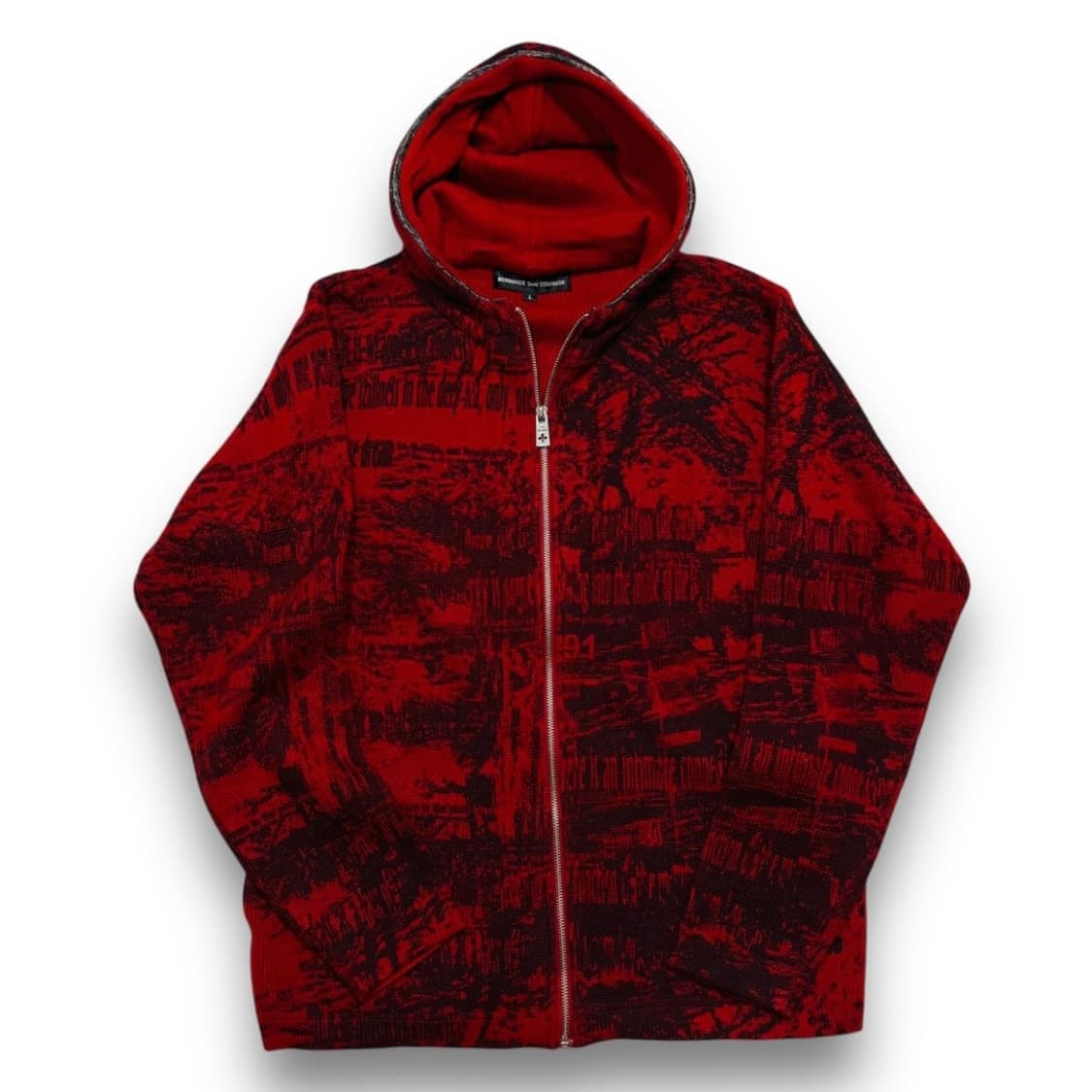 락시크 버닝 쇼 다크 블러드 빈티지 니트 후디 집업 상품이미지1