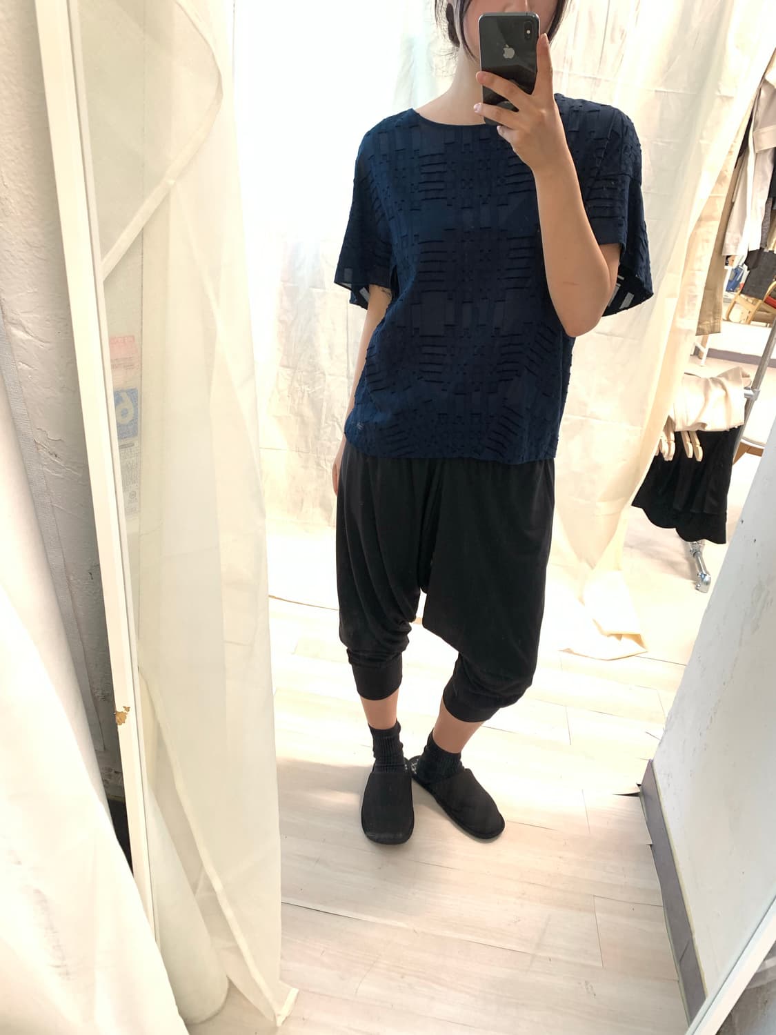 [MICHAA] mixed pattern short sleeve top 상품이미지6