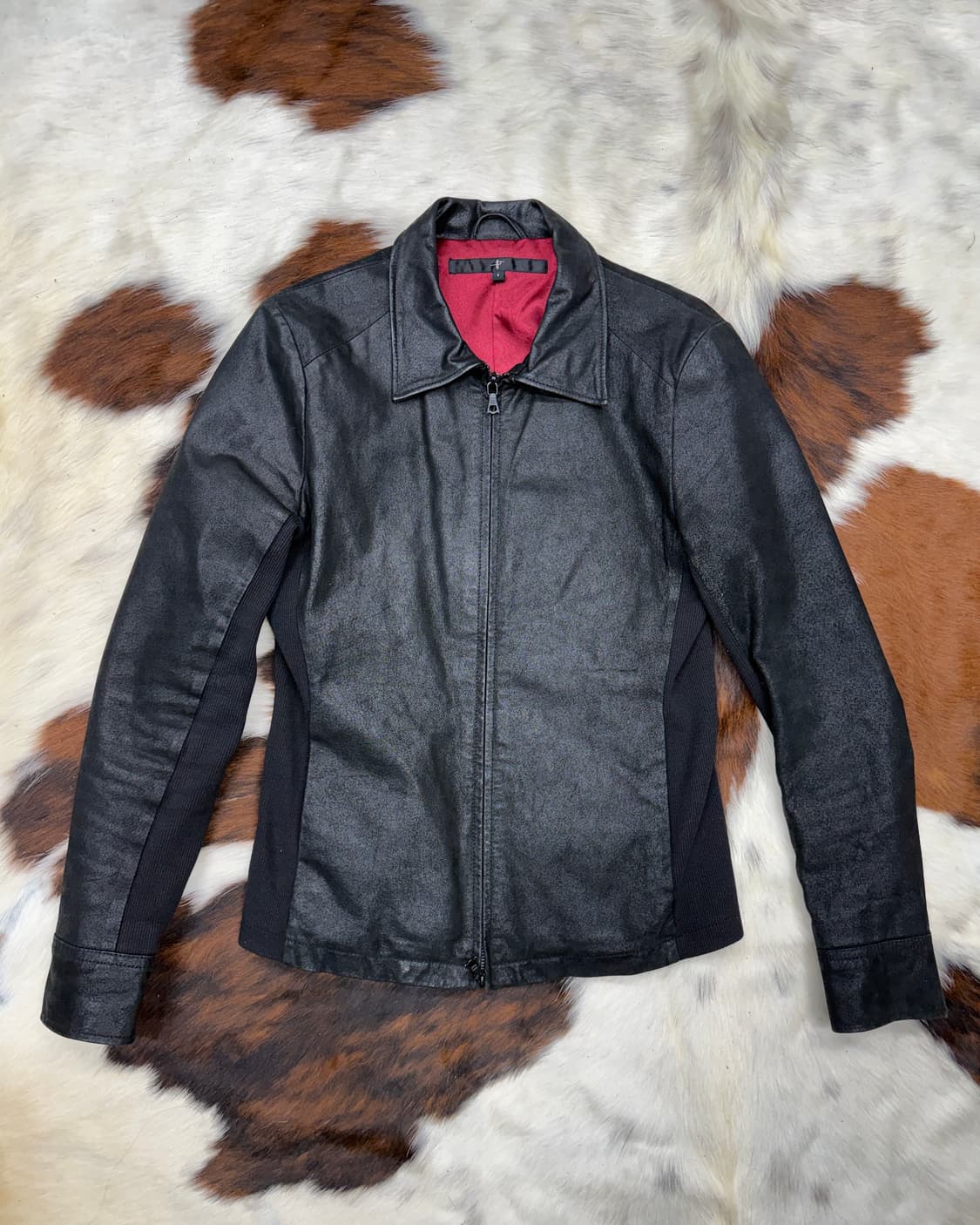 NO ID 3D 크랙 레더 트러커 자켓 상품이미지1