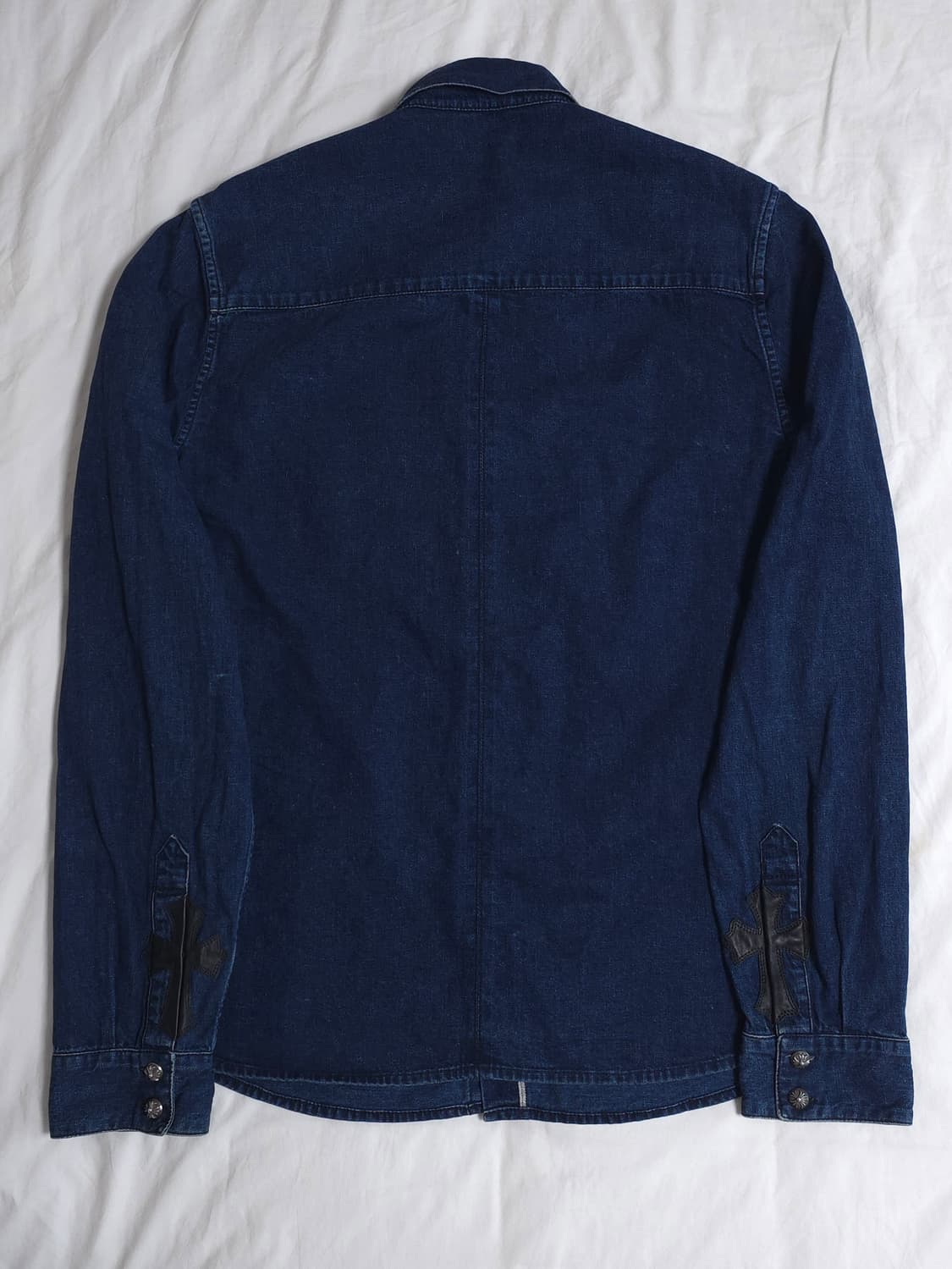 [XL] 크롬하츠 레더패치 데님 셔츠 자켓 상품이미지3