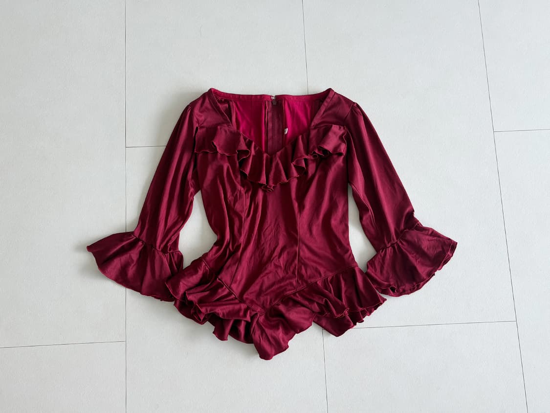 bell sleeve ruffle top 상품이미지1