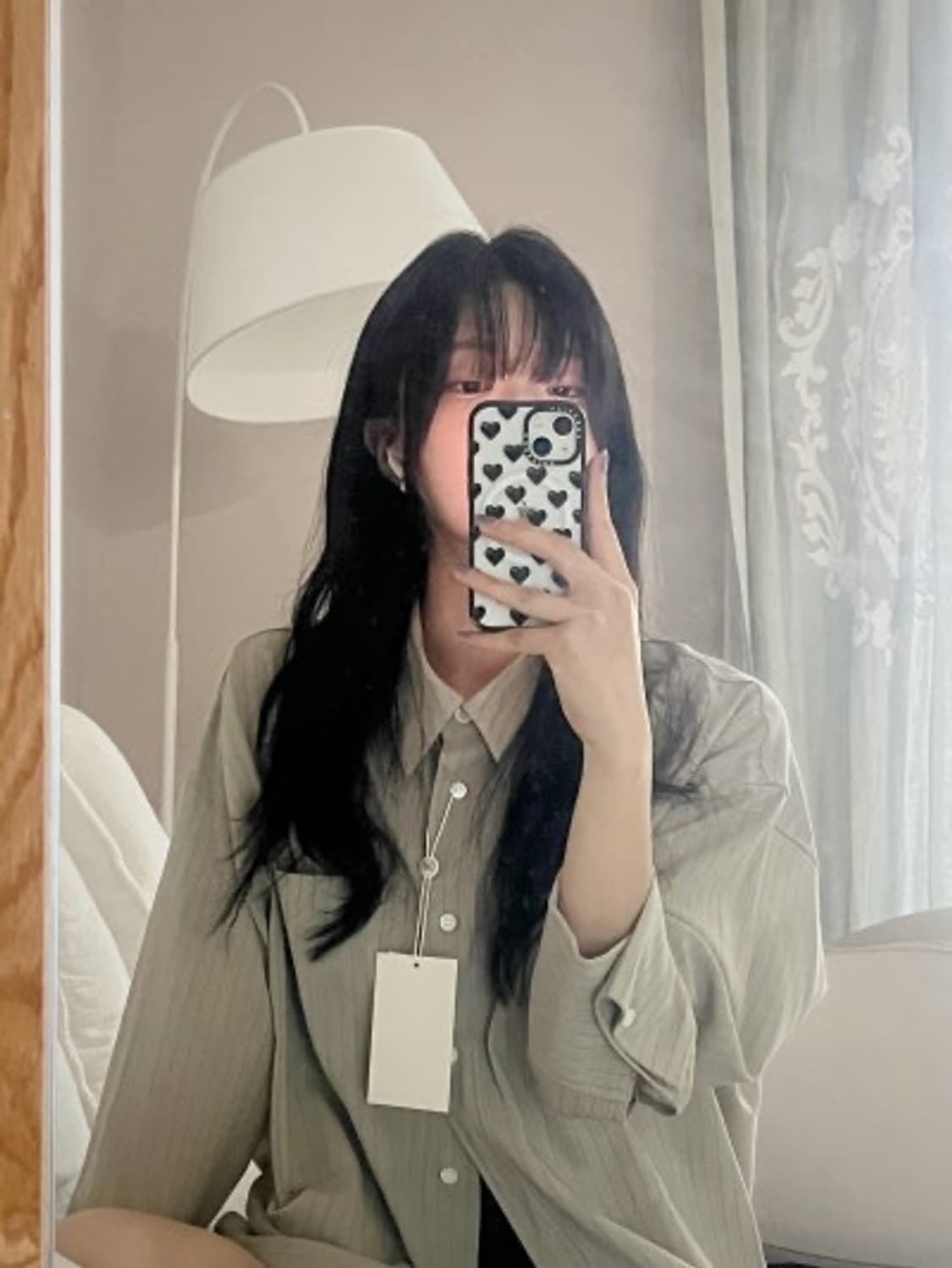 리본빛 울 셔츠 상품이미지2