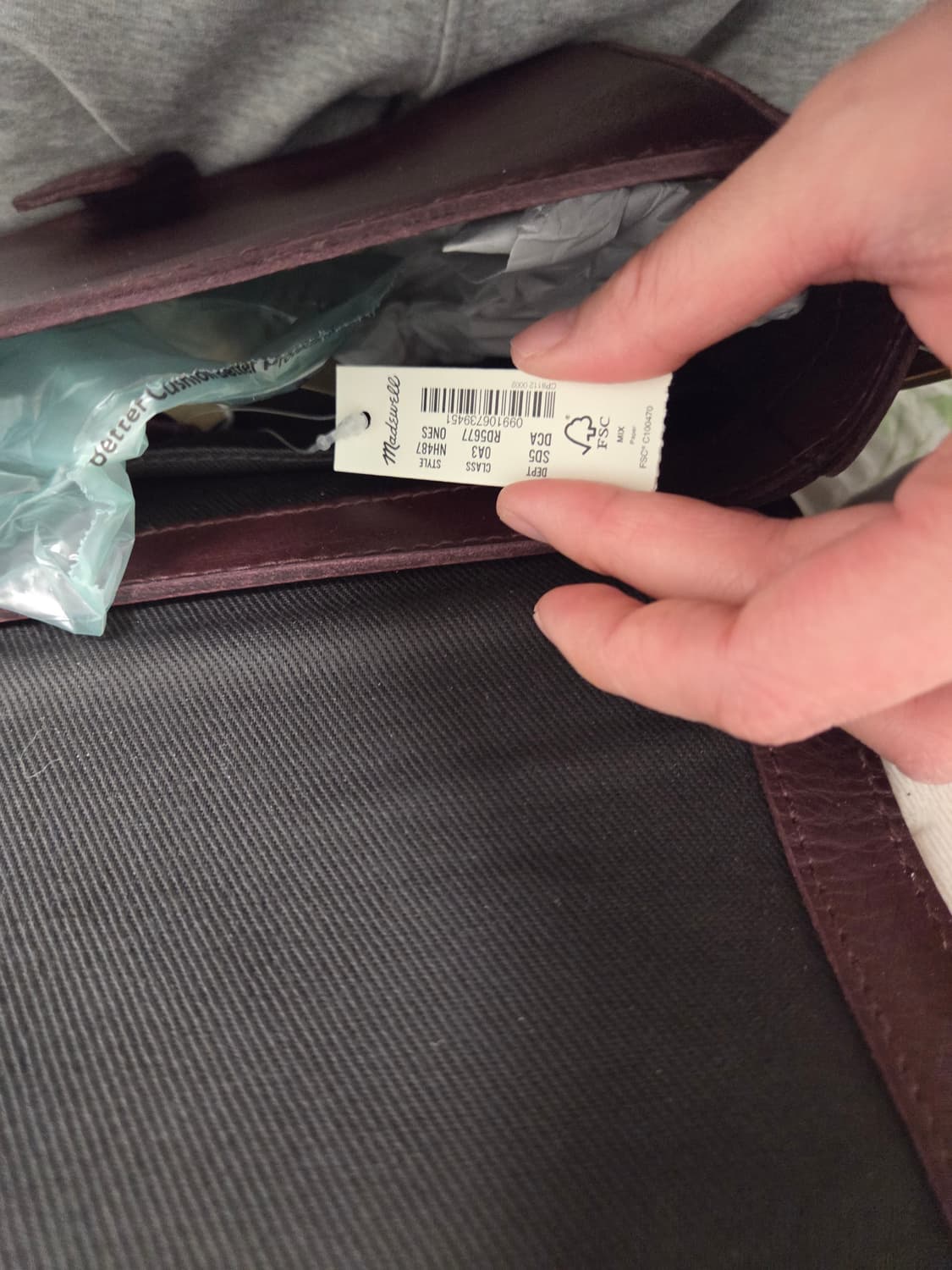 메이드웰 버건디 가죽 숄더백 상품이미지9