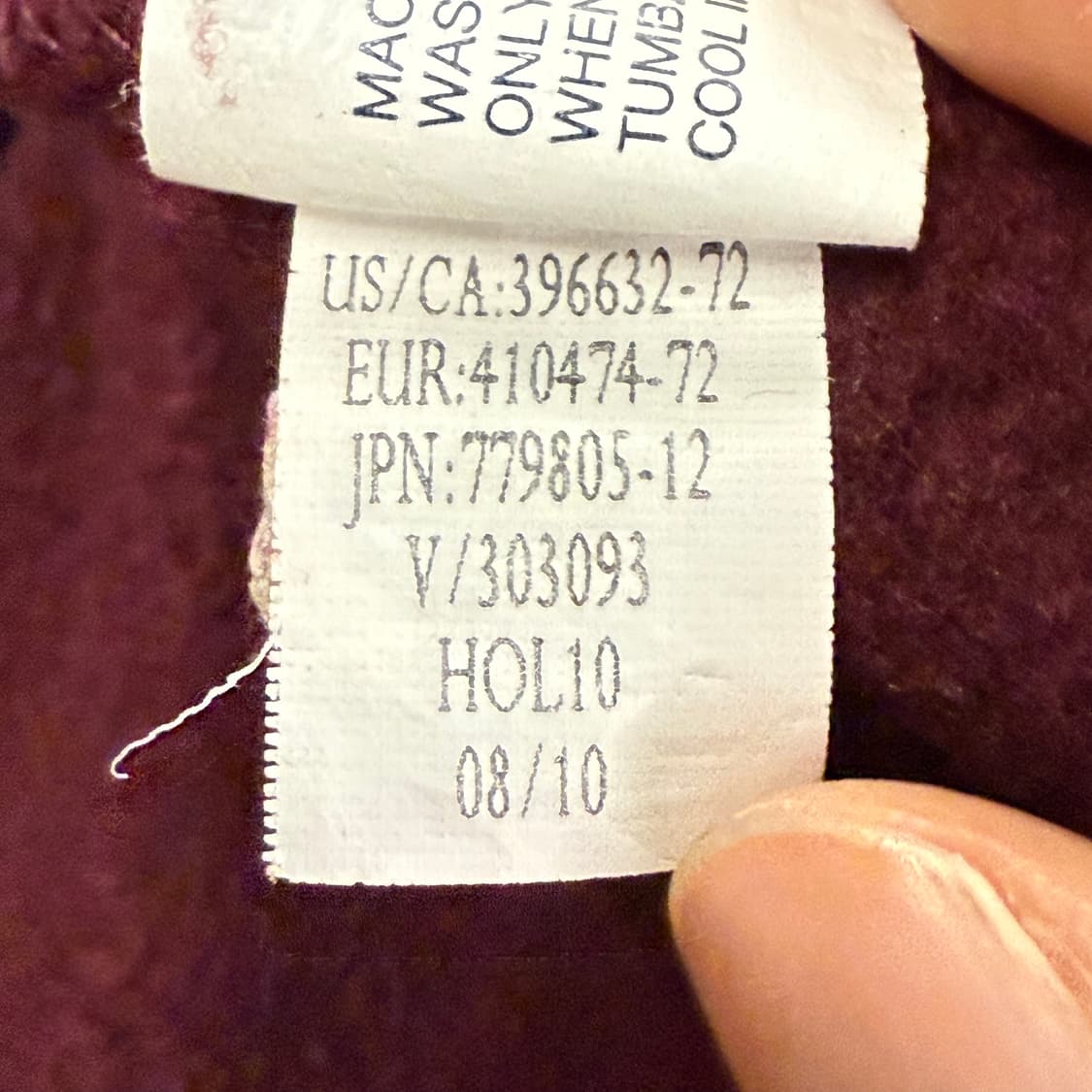 갭 버건디 체크 로고 후드티 상품이미지7