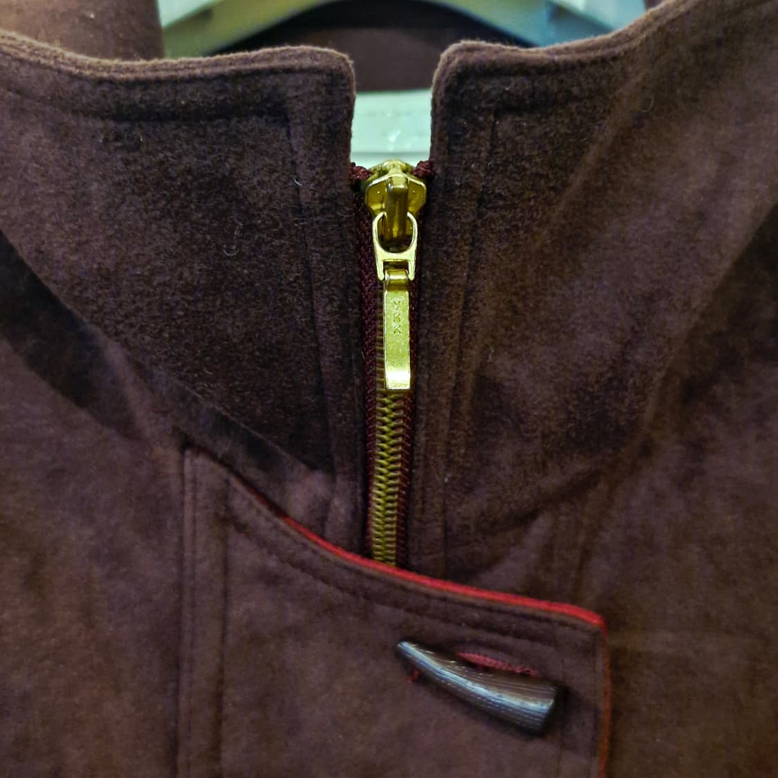 빈티지 스웨이드 스타일 하프 더플 코트 상품이미지3