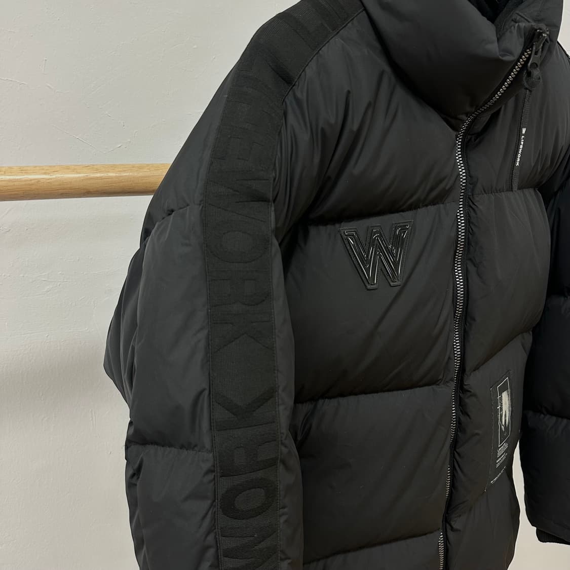 라이프워크 자가드 테이핑 오버핏 덕다운 자켓 점퍼 FREE 105 J27 상품이미지7