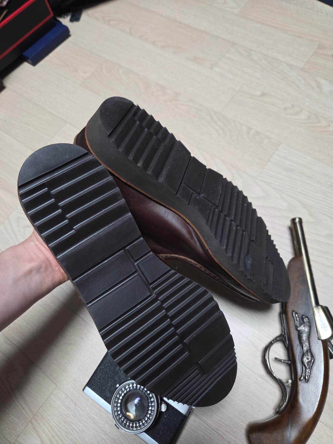 (2~3회 착용) BASSO 구두 트위드 처카 상품이미지3