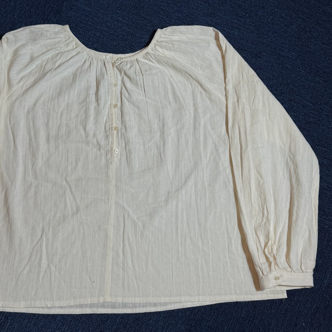 빈티지 모리걸 화이트 블라우스 상품이미지2