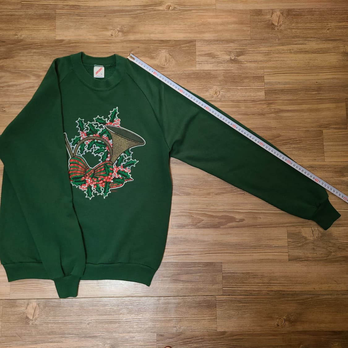 80s USA 빈티지 jerzees 나그랑 카키 스웻셔츠 긴팔 맨투맨 상품이미지6