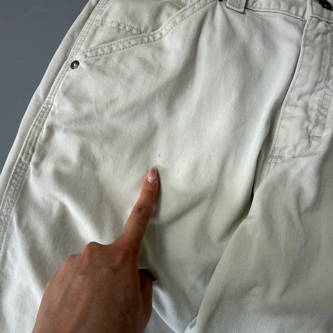 (33) lee 덩가리스 카펜더 아이보리 코튼팬츠 상품이미지4