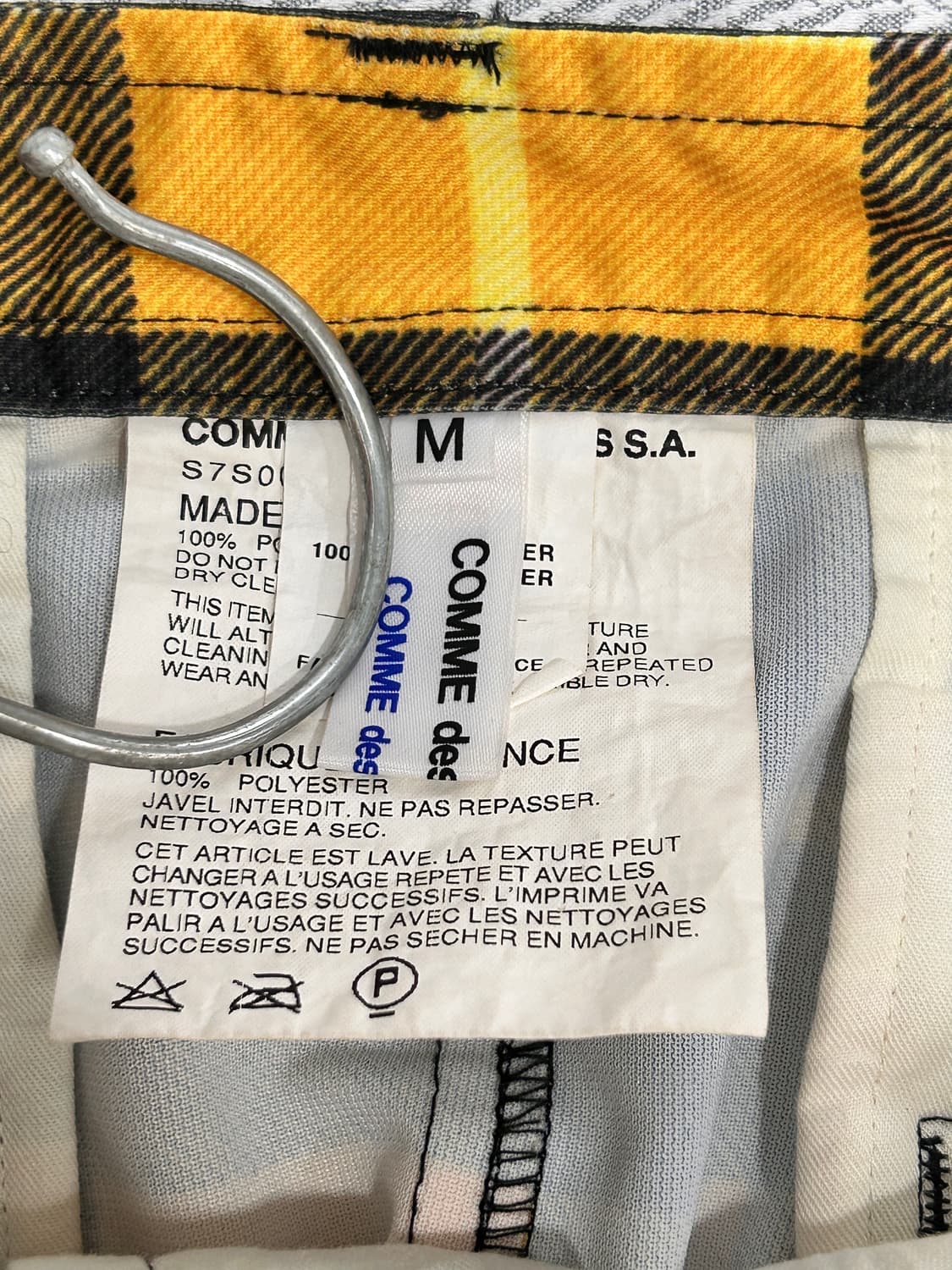 꼼데가르송 타탄 체크 롱스커트 M 상품이미지7