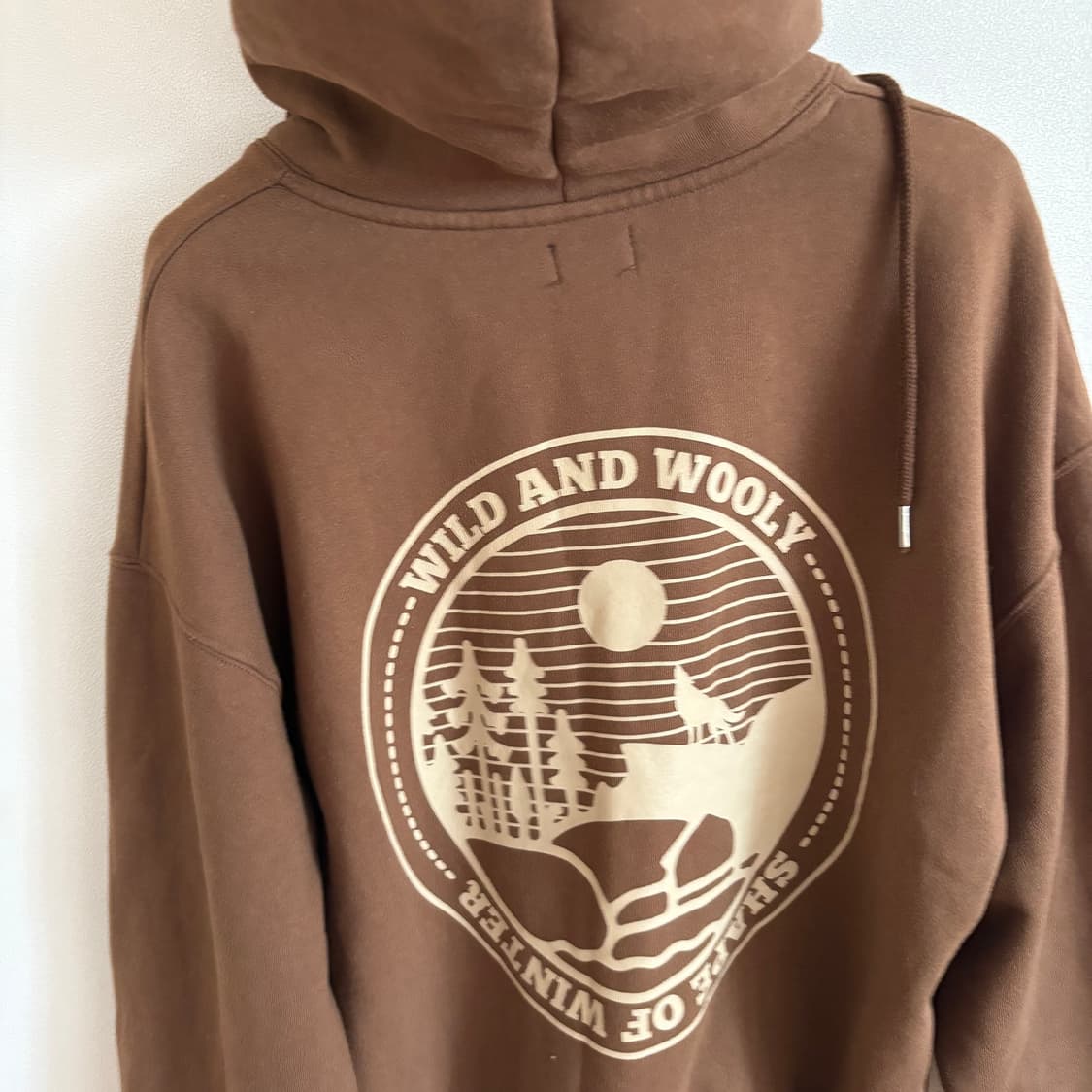 언더베이스 브라운 프린팅 후드티 M 상품이미지7