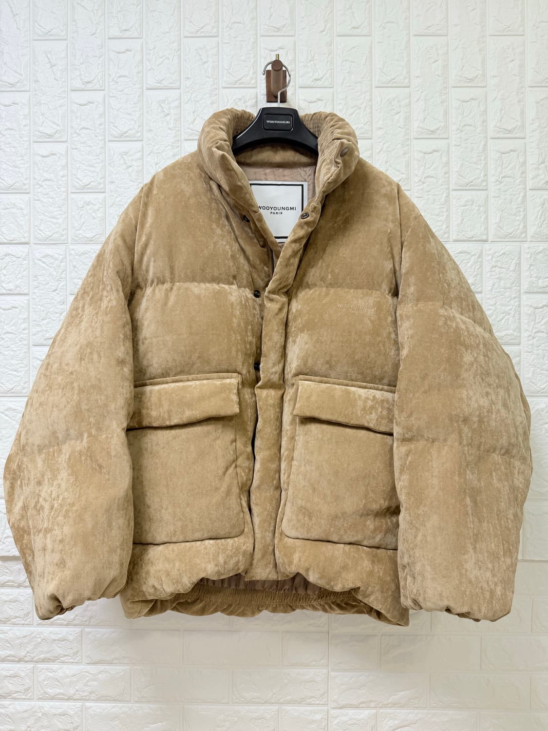 (24FW 새상품) 우영미 베이지 벨벳 다운 자켓 (48) 상품이미지1