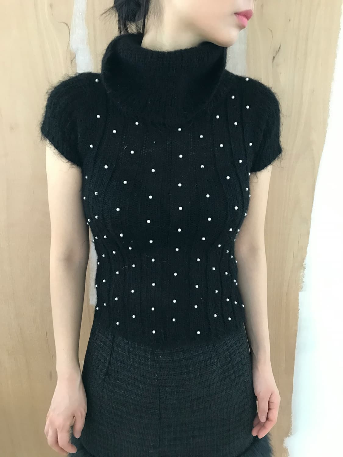 wool beaded half knit 상품이미지3