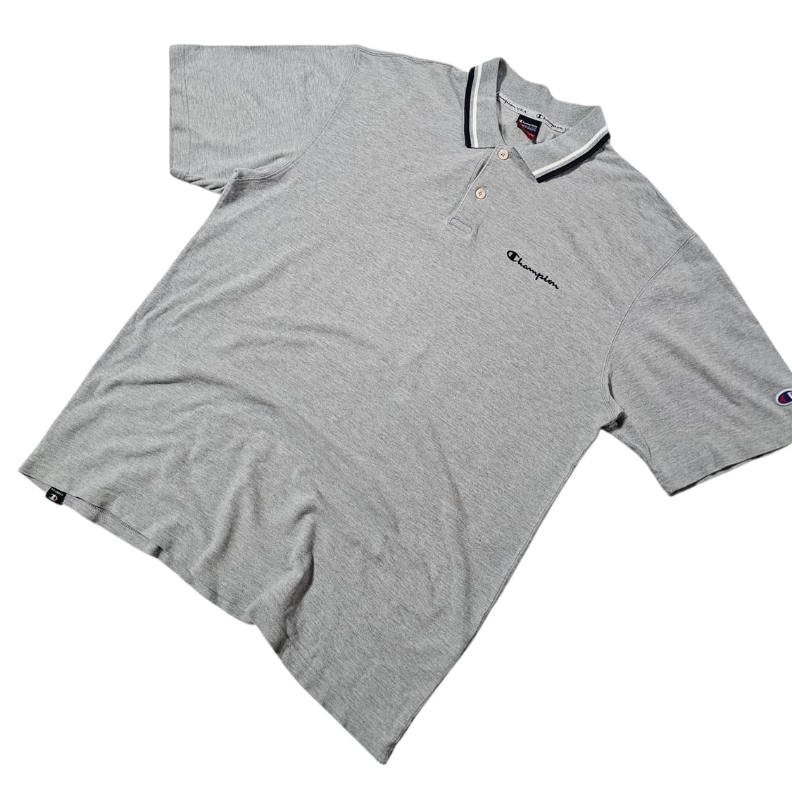 2XL 챔피온 라이트 그레이 PK 반팔 카라티 상품이미지2
