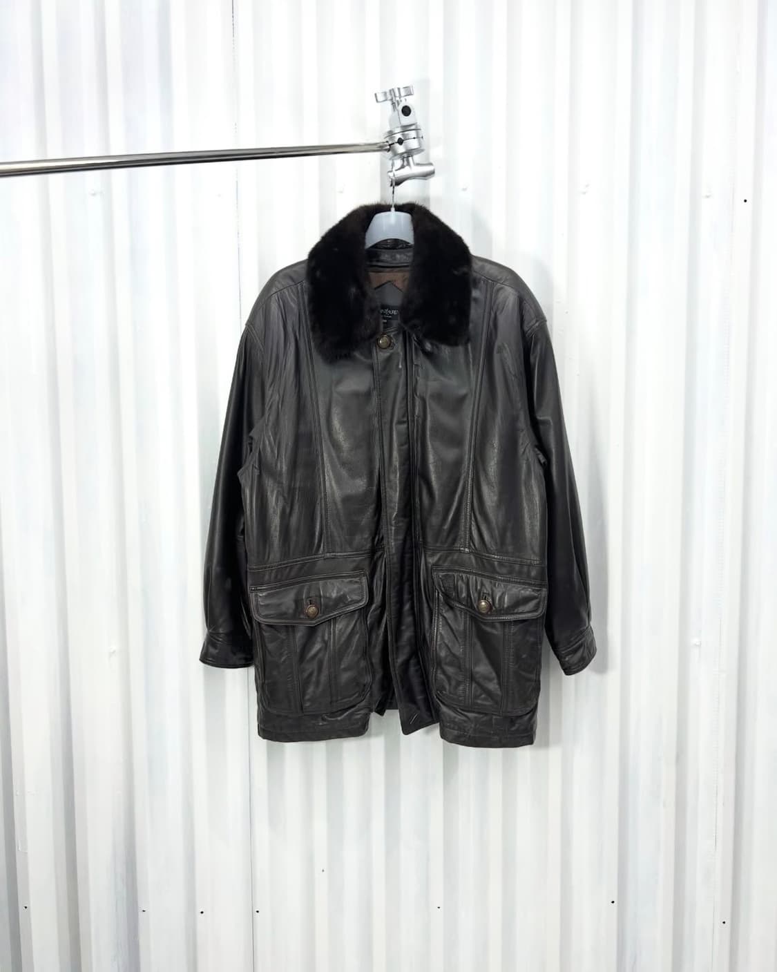 90s YSL lambskin half jacket 상품이미지1