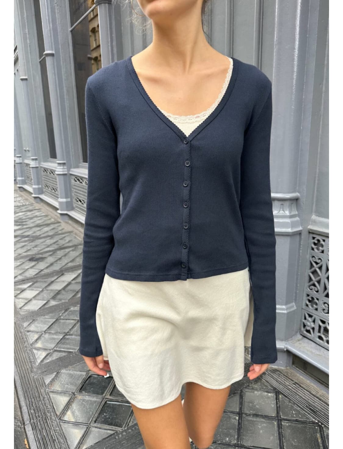 브랜디 멜빌 페이지 러플 긴팔 가디건 상품이미지3