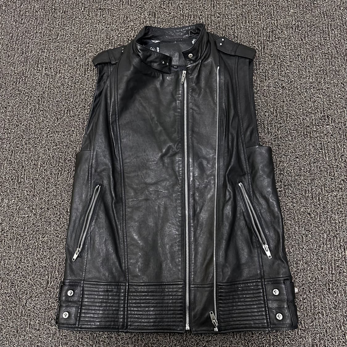 패리스힐튼 여성 양가죽 베스트 조끼 블랙 55사이즈 상품이미지1