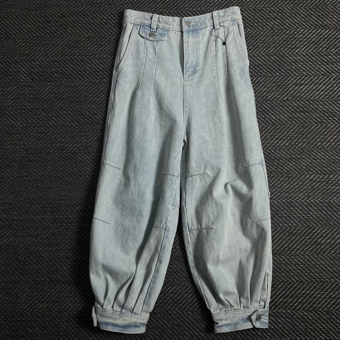 빈지티 버클 디테일 데님 퍼티그 팬츠o 3821 상품이미지1