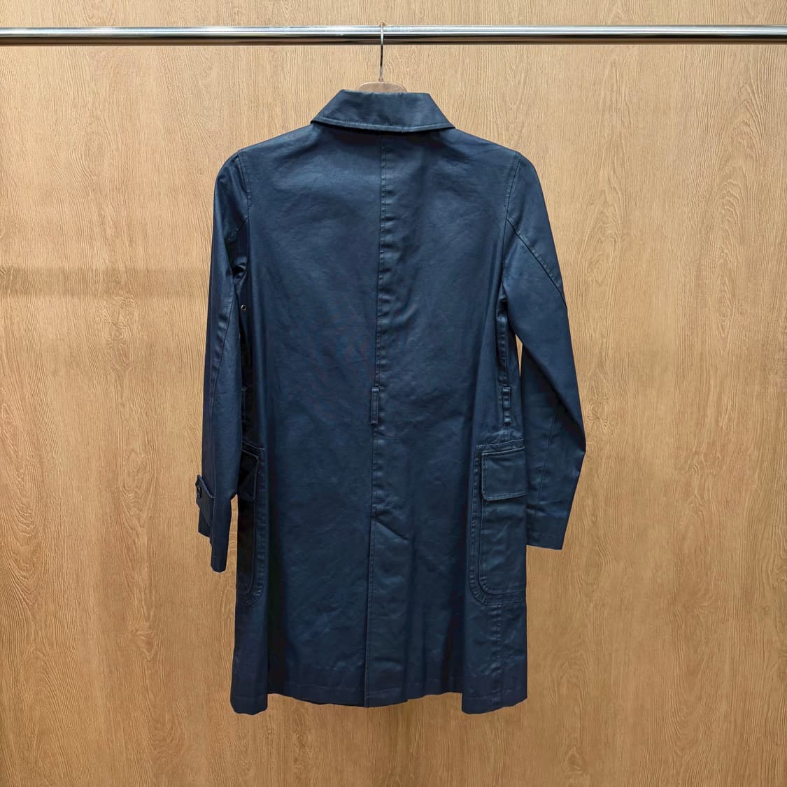 폴스미스 진스 싱글 브레스티드 코트 플라워 패턴 안감 포켓 디테일 네이비 상품이미지3