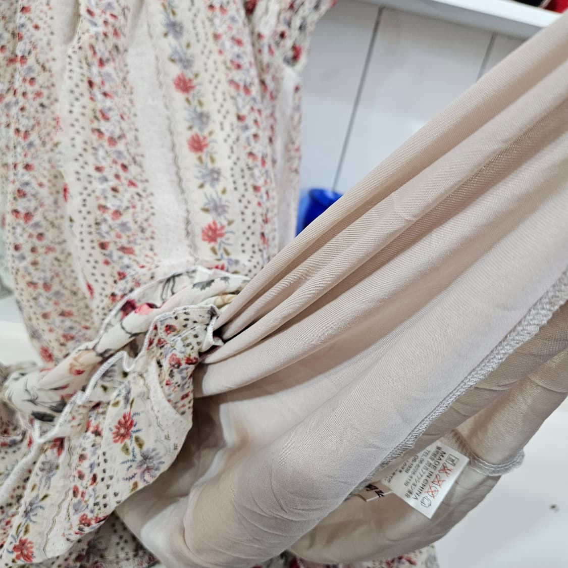 0327플로럴 셔링 롱 원피스 상품이미지6