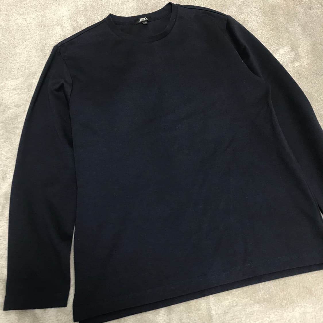 스파오 밀라노 긴팔 티셔츠 L 네이비 상품이미지3