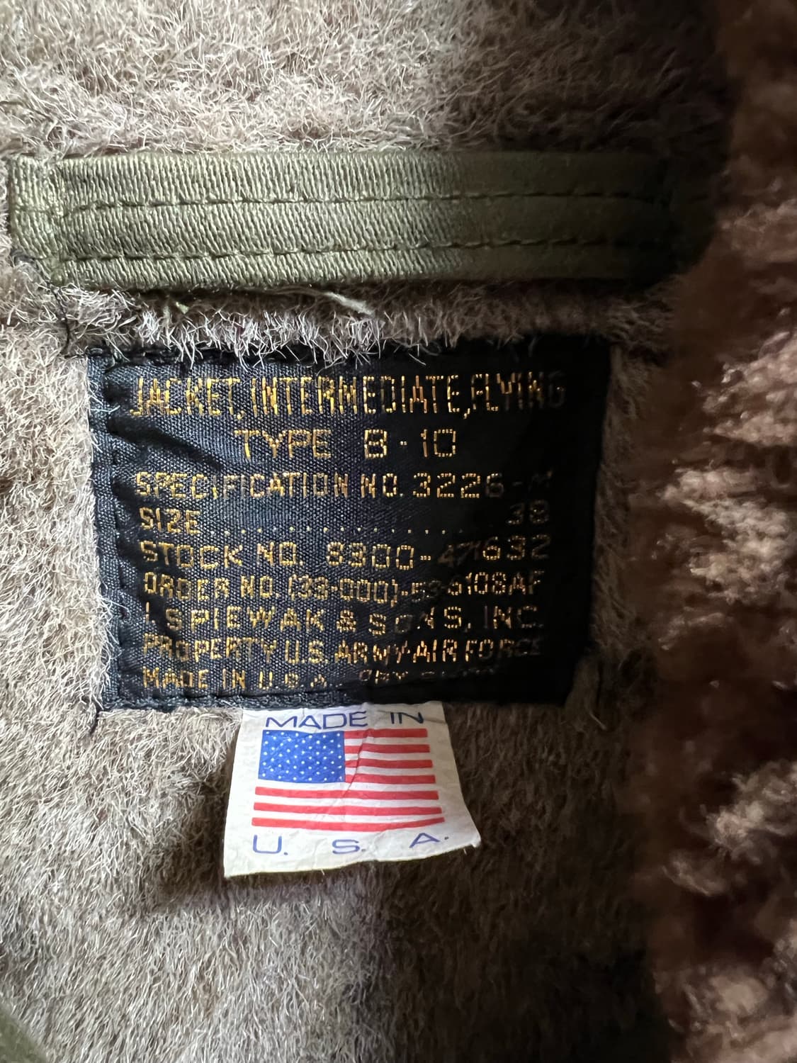 I.Spiewak 스피왁 B-10 플라이트 봄버자켓 상품이미지6