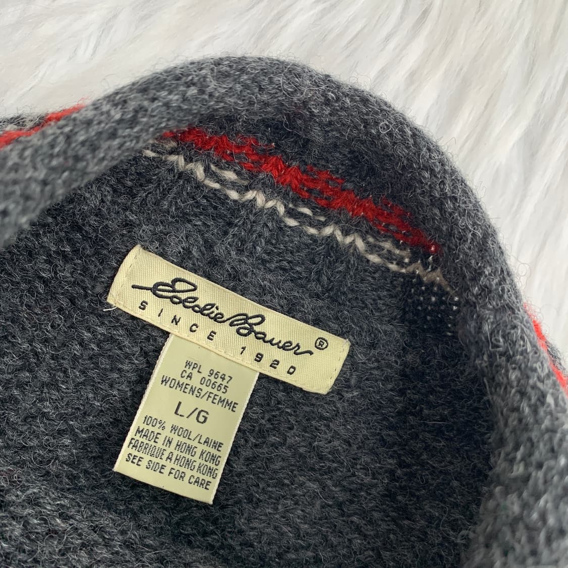 에디바우어 빈티지 노르딕 울 100 롱니트 1848 상품이미지4