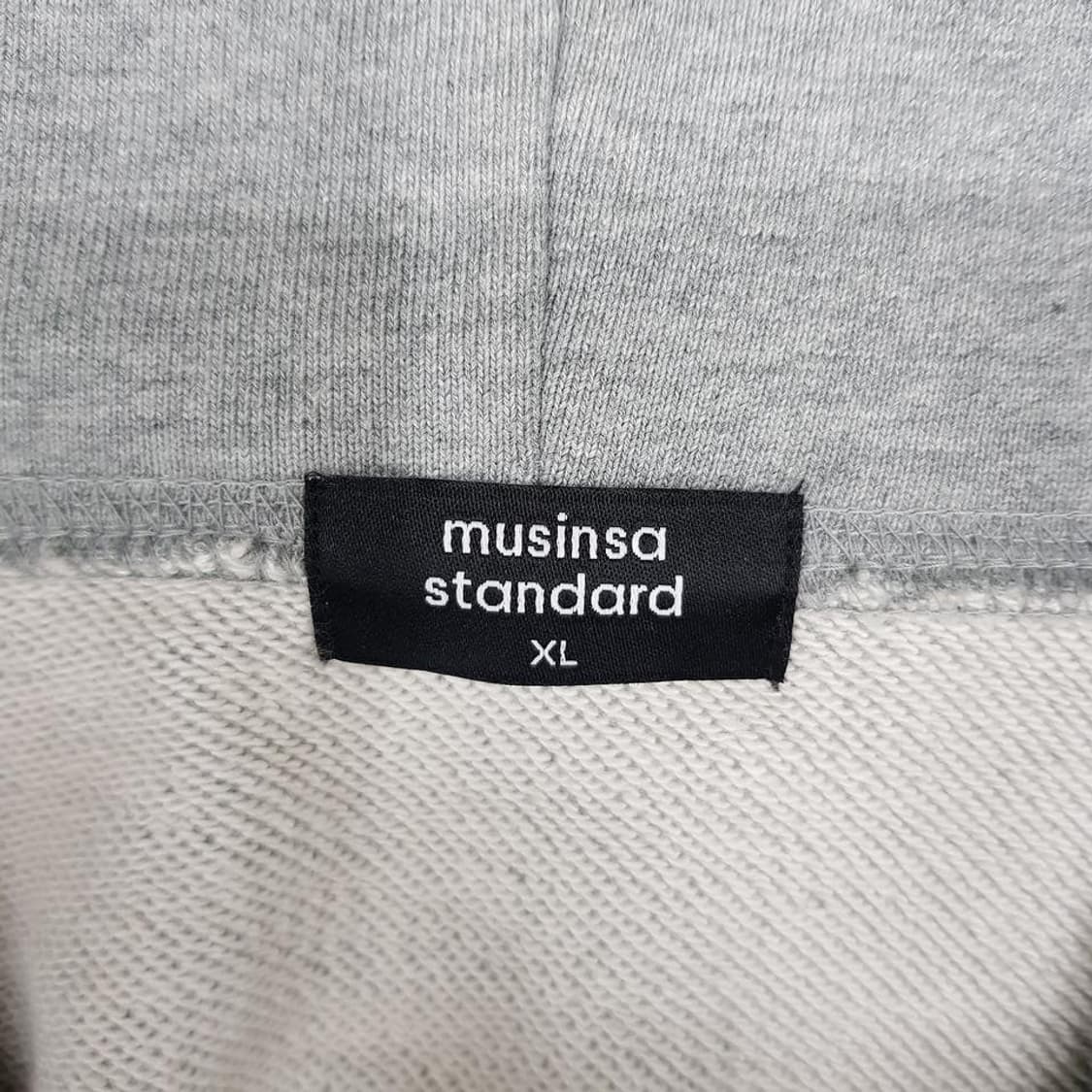 무신사스탠다드 그레이 무지 후드티 XL 상품이미지3