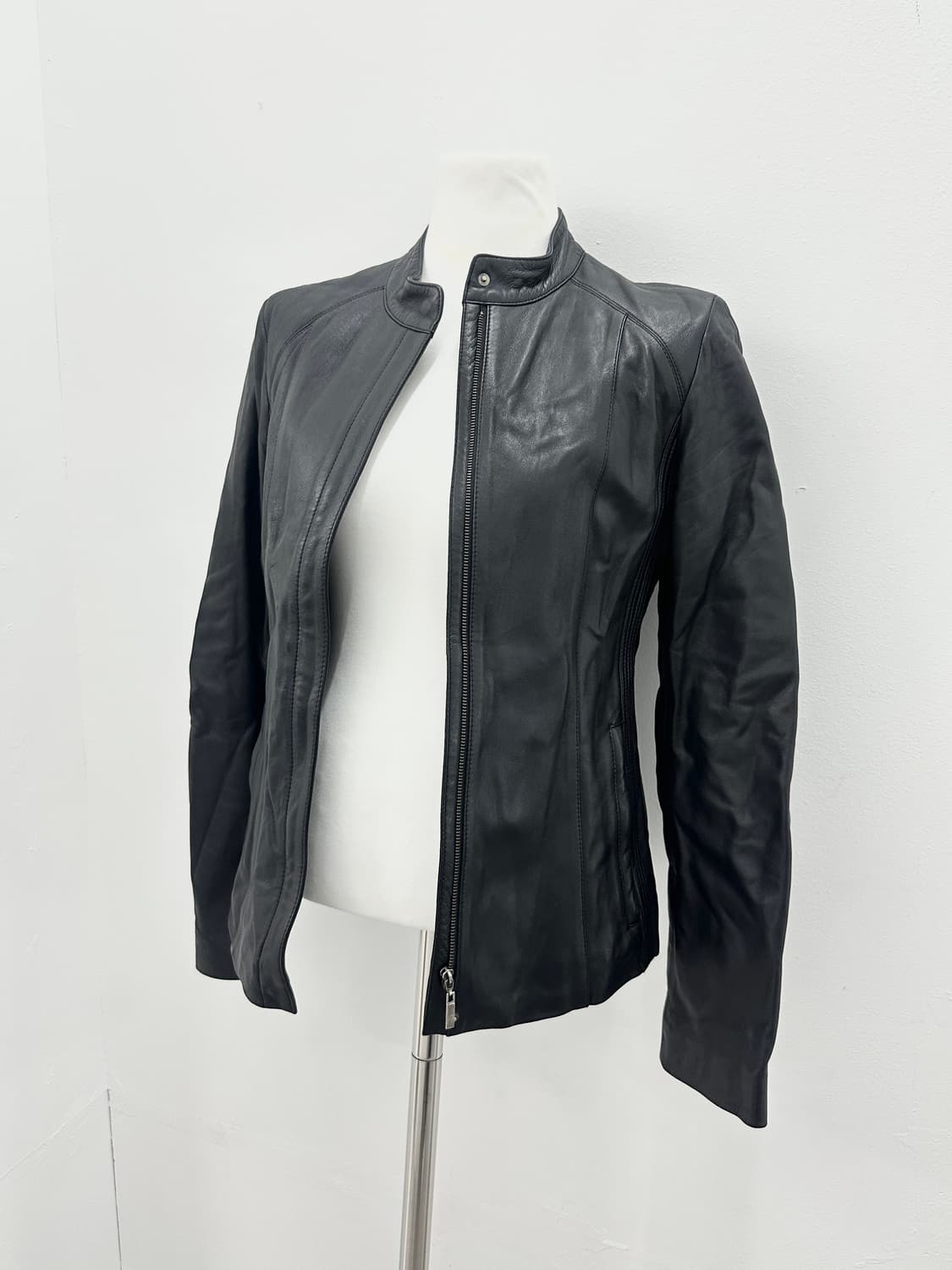 Vintage side detail lamb leather jacket 상품이미지1
