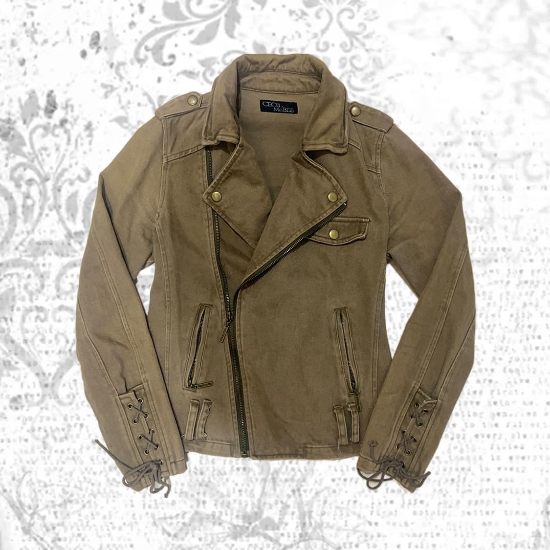 세실맥비 아일렛 디테일 베이지 빈티지 자켓 y2k 핀터깔 상품이미지1