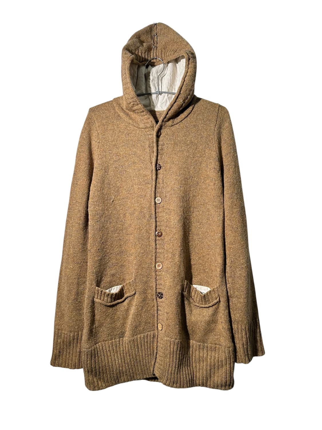 cube sugar 니트 후드자켓 상품이미지1