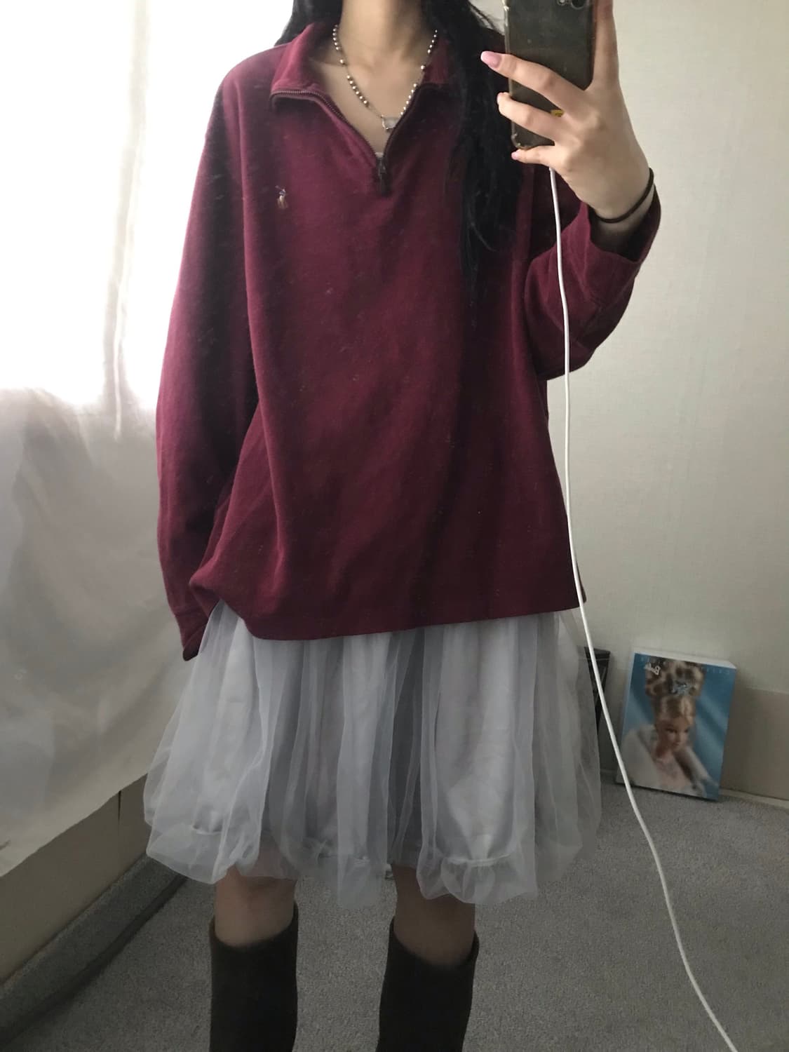 폴로 버건디 반집업 상품이미지1