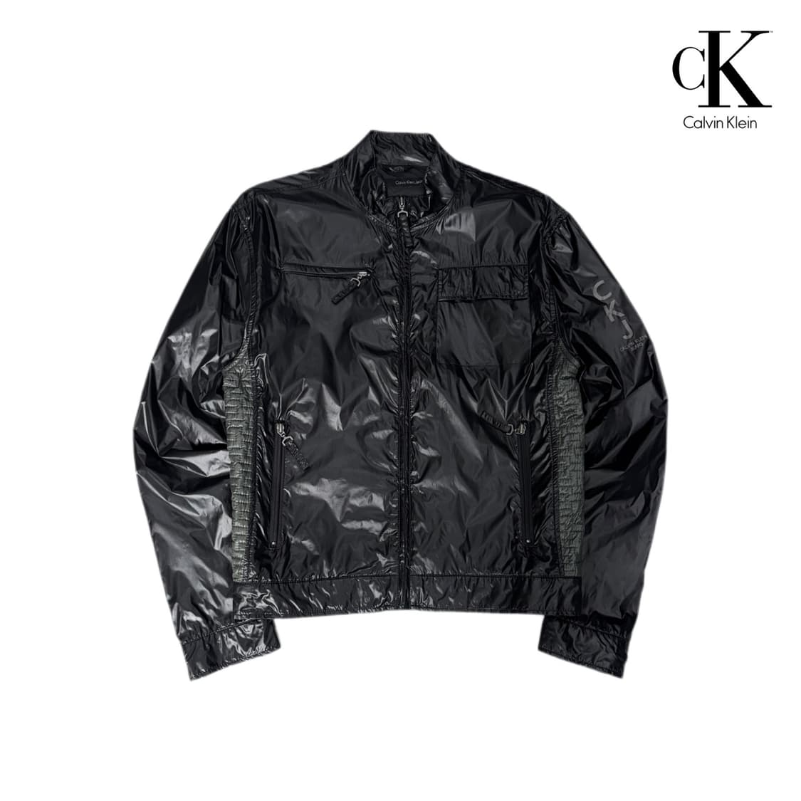 캘빈클라인 유광 바이커 경량 바람막이 자켓 상품이미지1