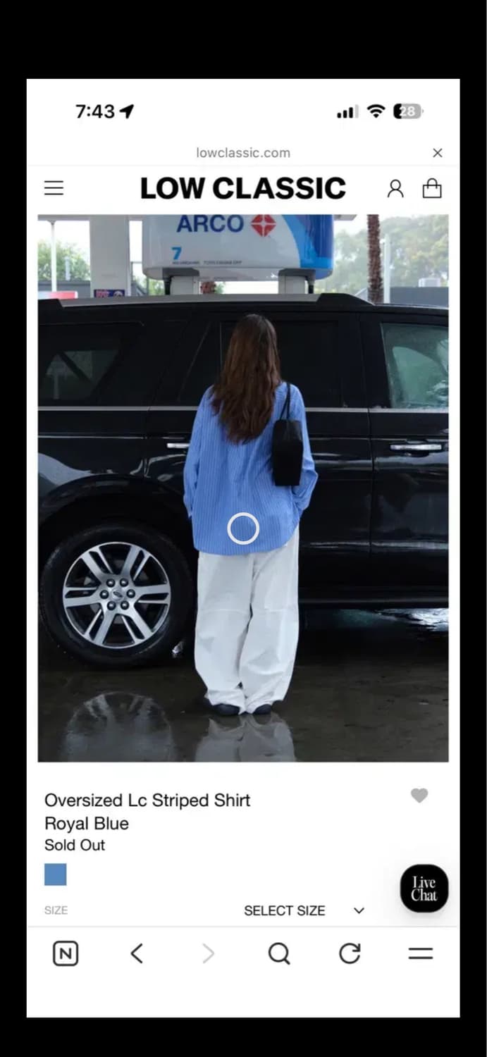 로우클래식 스트라이프 셔츠 s 상품이미지4