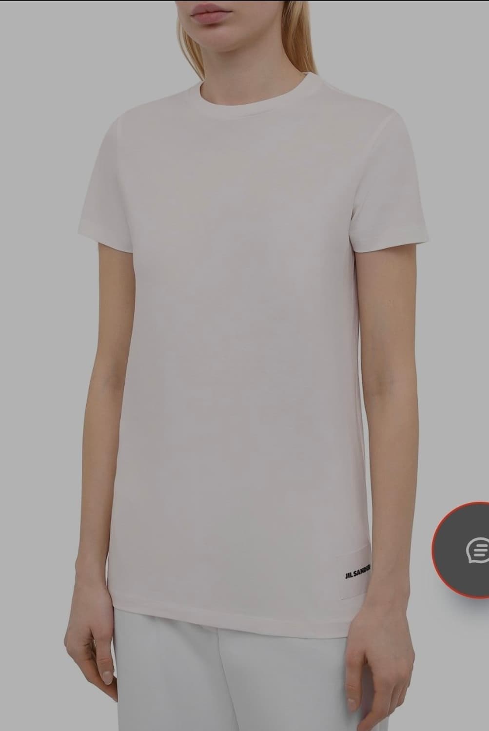 S 질샌더 JIL SANDER 여성 오가닉 로고 반팔 화이트 상품이미지1