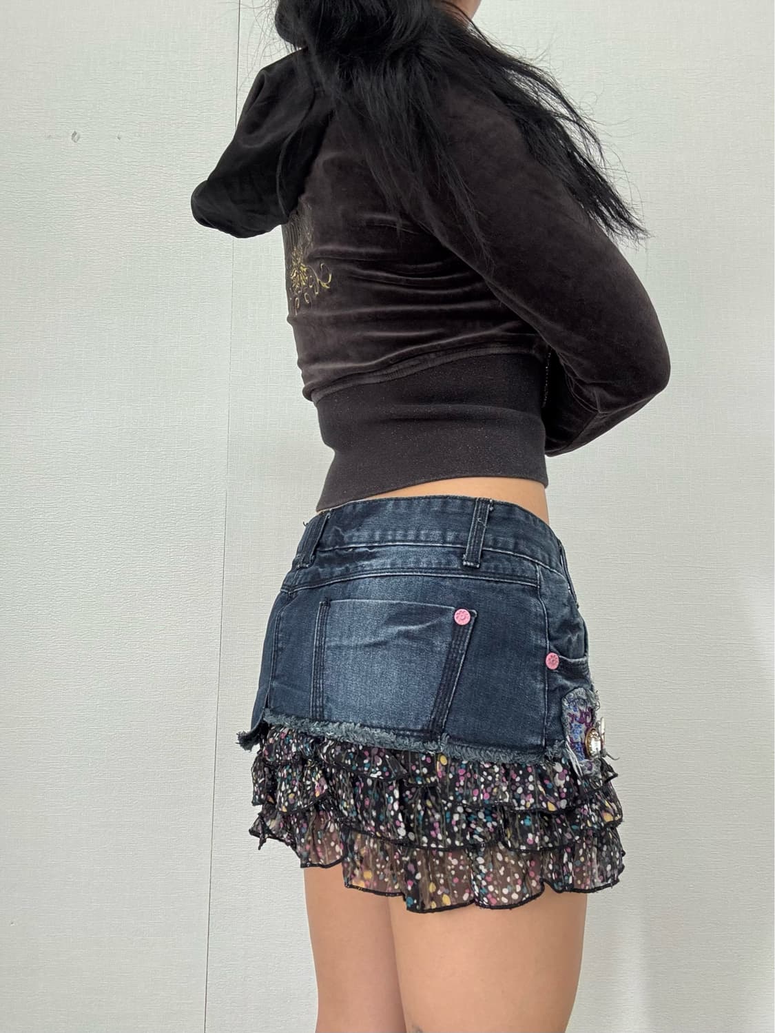 Y2k 벨벳 후드집업 상품이미지8