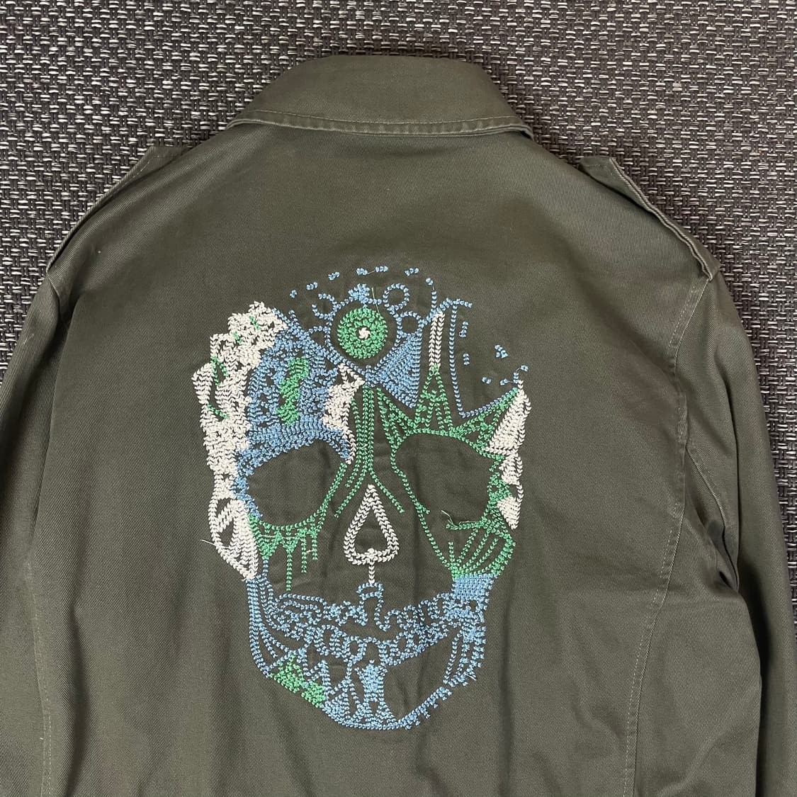 빈티지 카키 백포인트 스트링 야상 자켓 상품이미지4