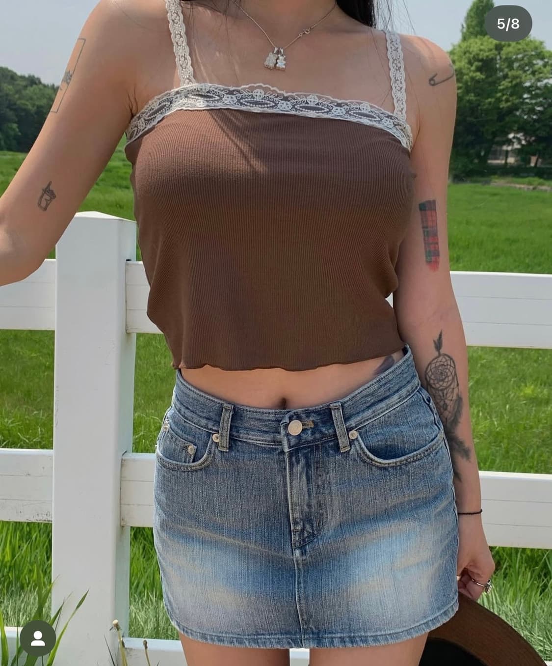 페일제이드 청조끼+스커트M 셋업 상품이미지6