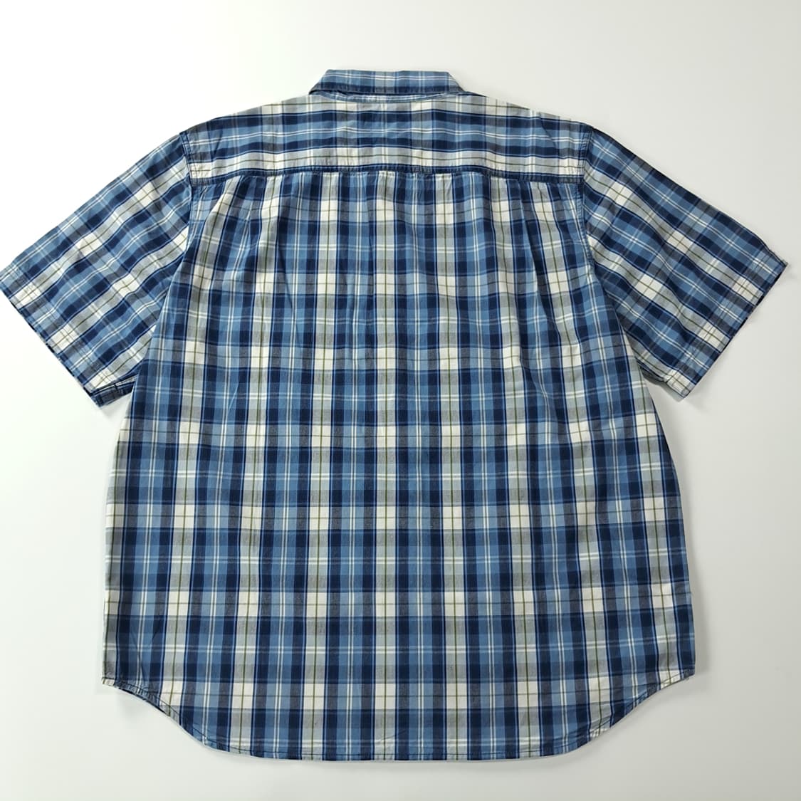 CK205 XL 칼하트 블루 플래드 체크 반팔 셔츠 남방 상품이미지6