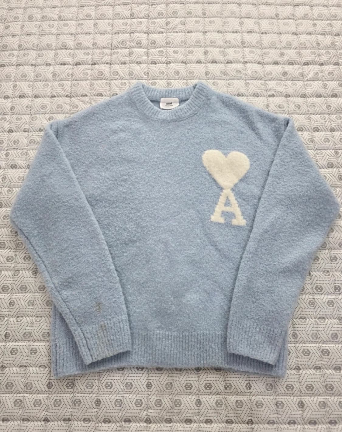 아미 AMI 빅하트 니트 하늘색 ~55반 상품이미지4