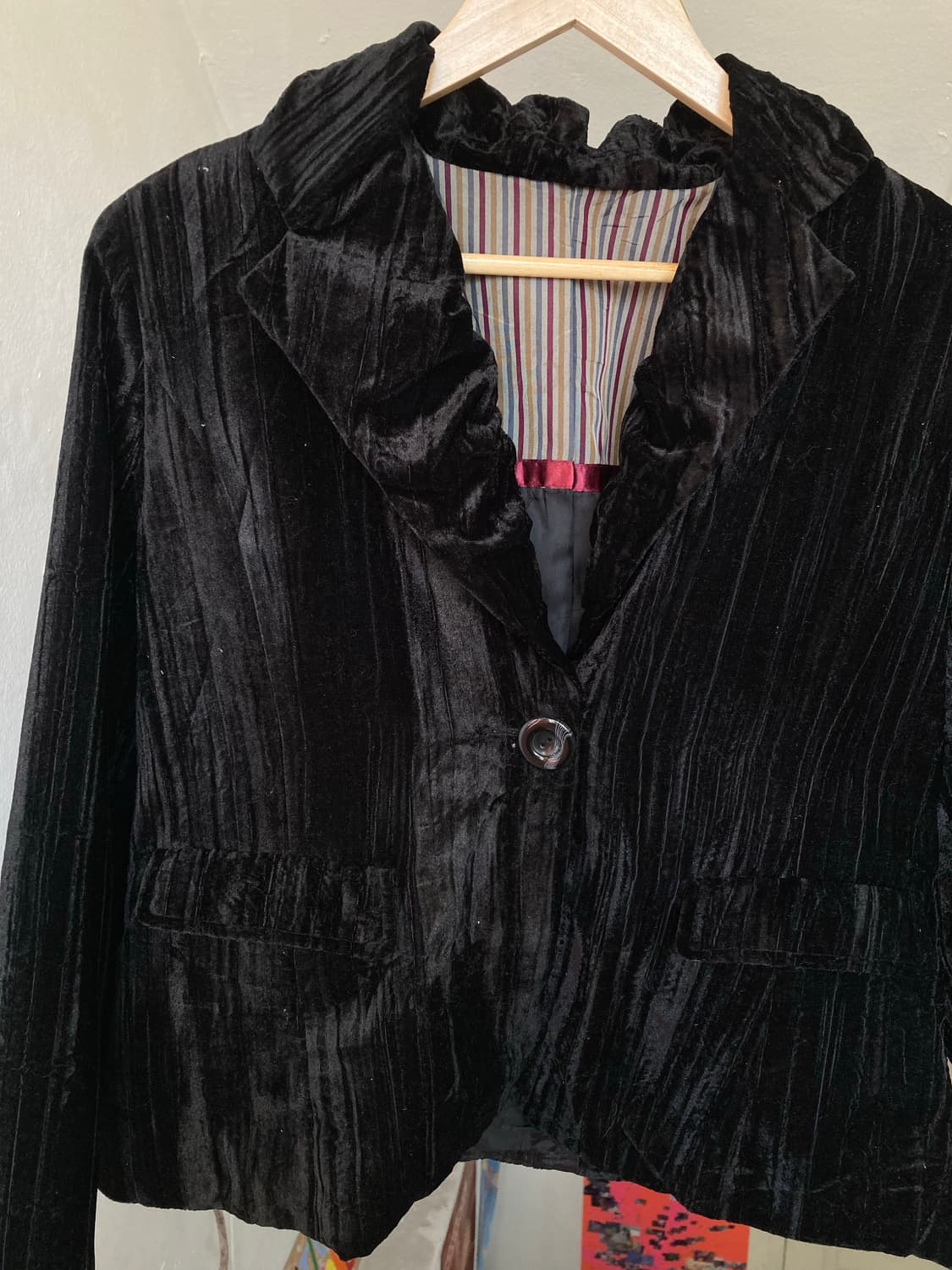 빈티지 벨벳 버튼 자켓 상품이미지2