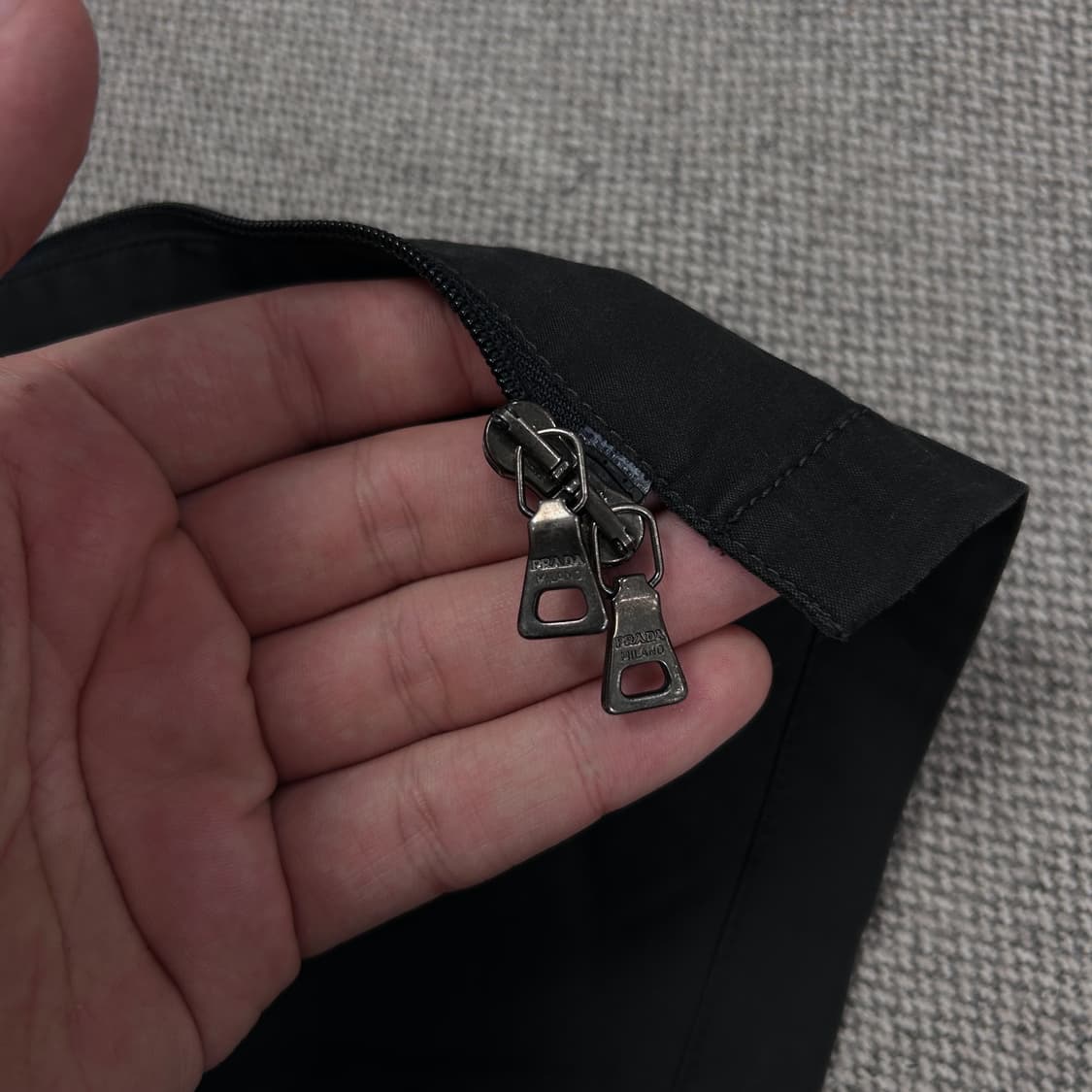 프라다 우먼스 코튼 나일론 혼방 테크니컬 셔츠(S) 상품이미지6