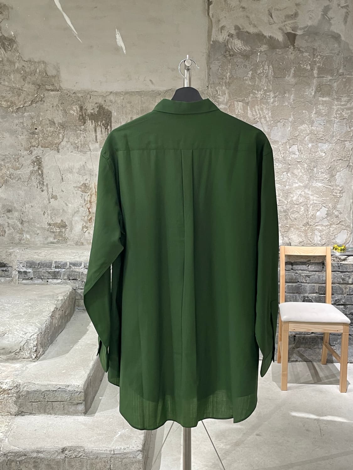 와이즈 포 맨 그린 싱글 포켓 카라 셔츠 상품이미지6