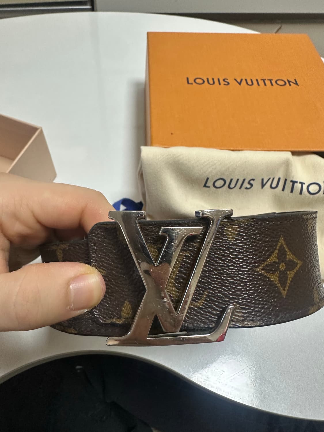 급처) 루이비통 모노그램 리버서블 벨트 85 풀박스 정품 상품이미지6