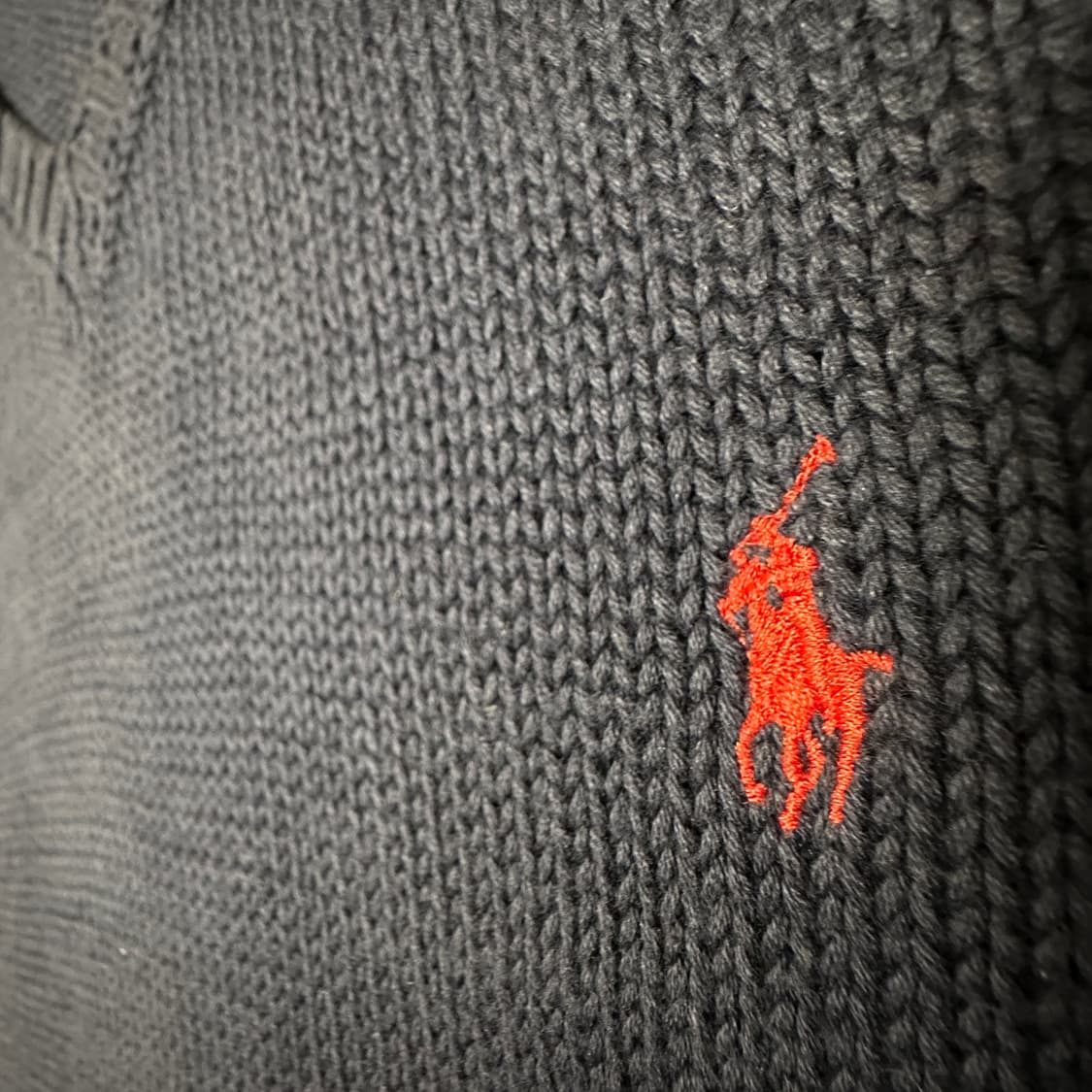 POLO RALPH LAUREN cotton knit vest navy 상품이미지3