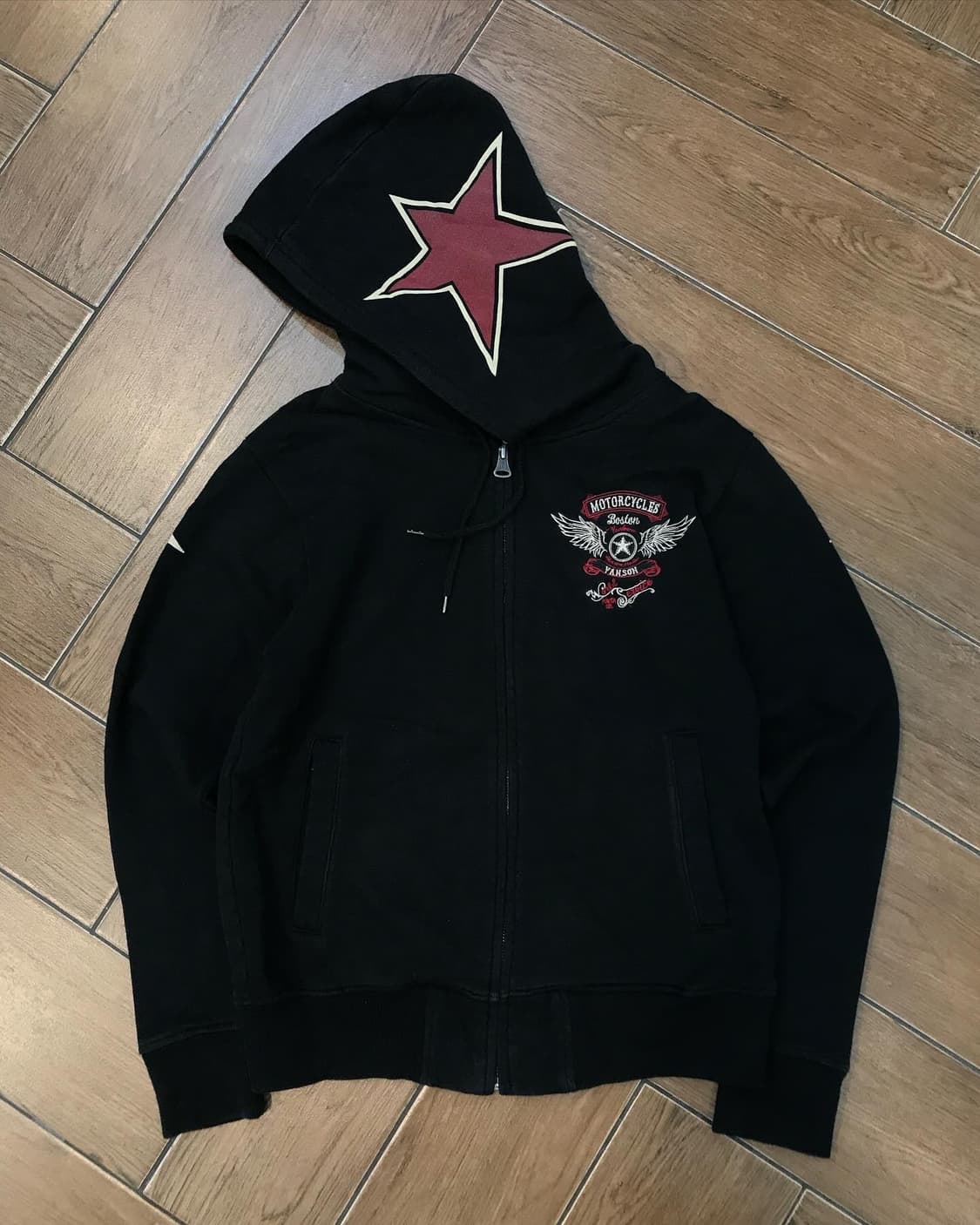 Vanson Embroidery Star Hood Zip-Up 상품이미지6