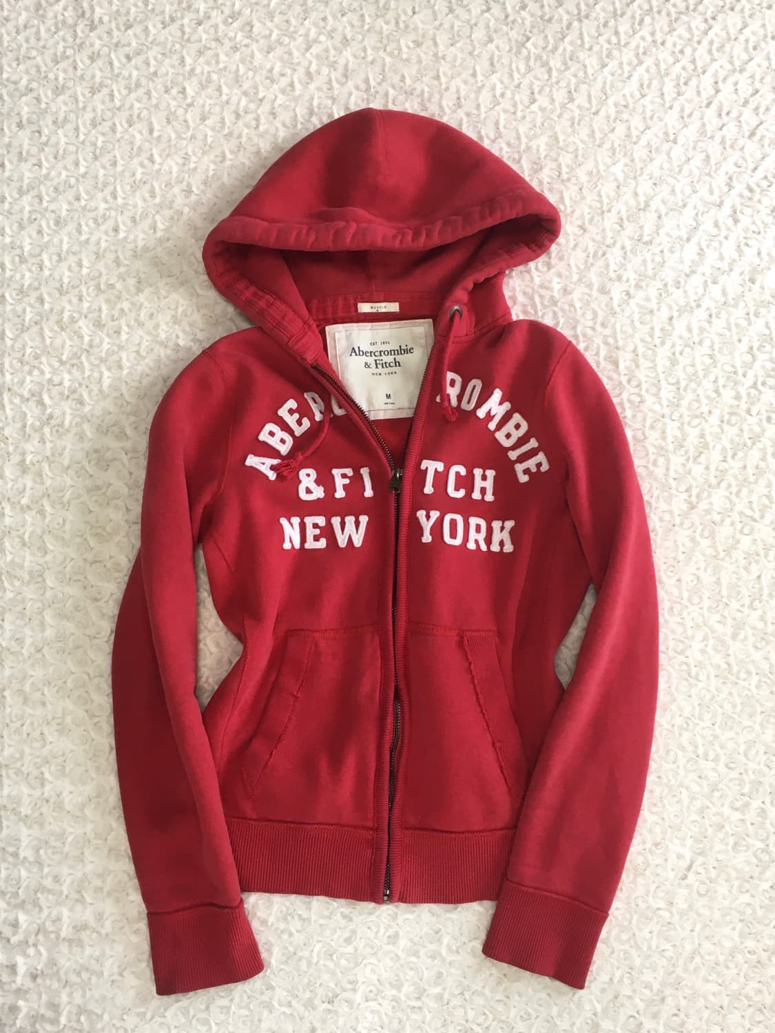 Abercrombie & Fitch red hood zip-up 상품이미지4