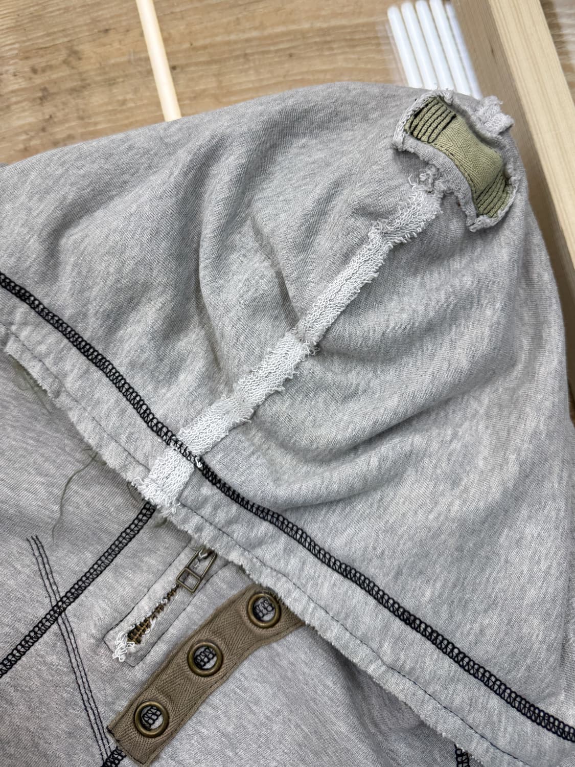 터프 진스미스 스티치 풀오버 후드티 상품이미지6